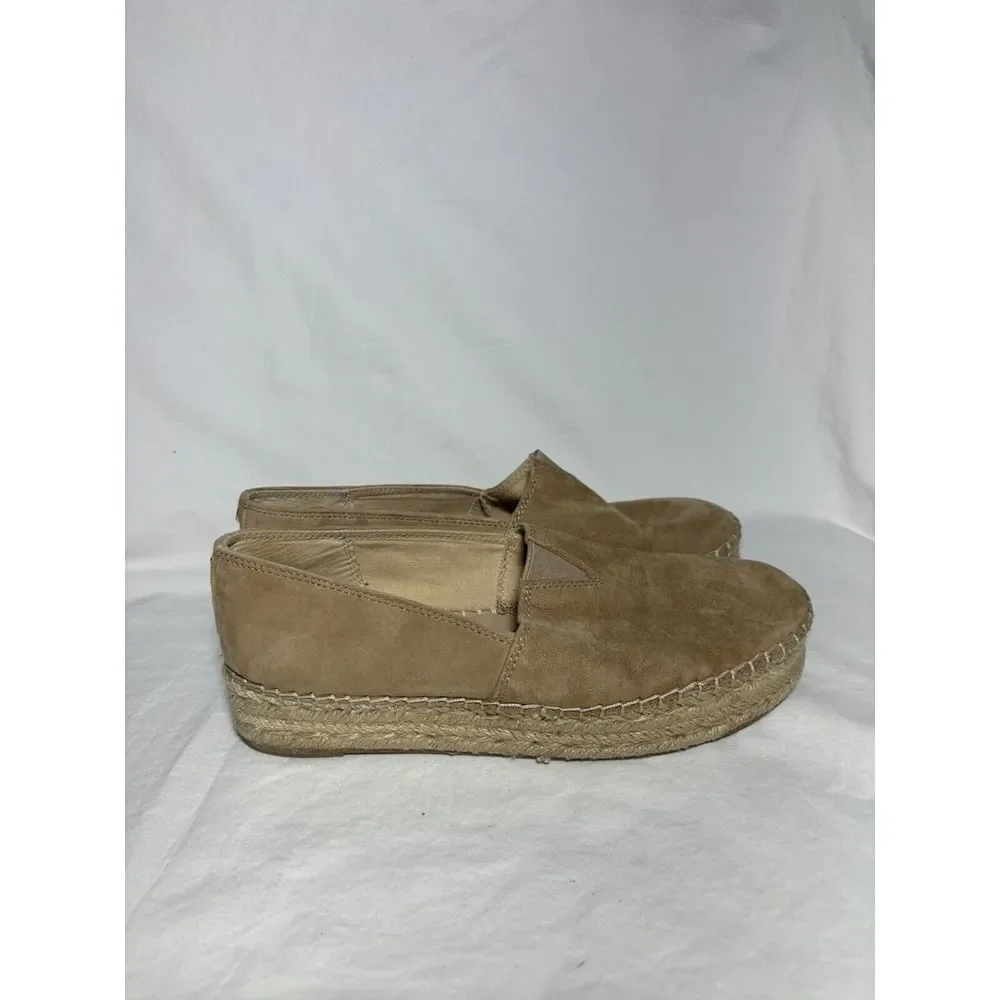 Sam Edelman Charlene‎ Nude Suede Flat Espadrilles 7.5 EUC S5